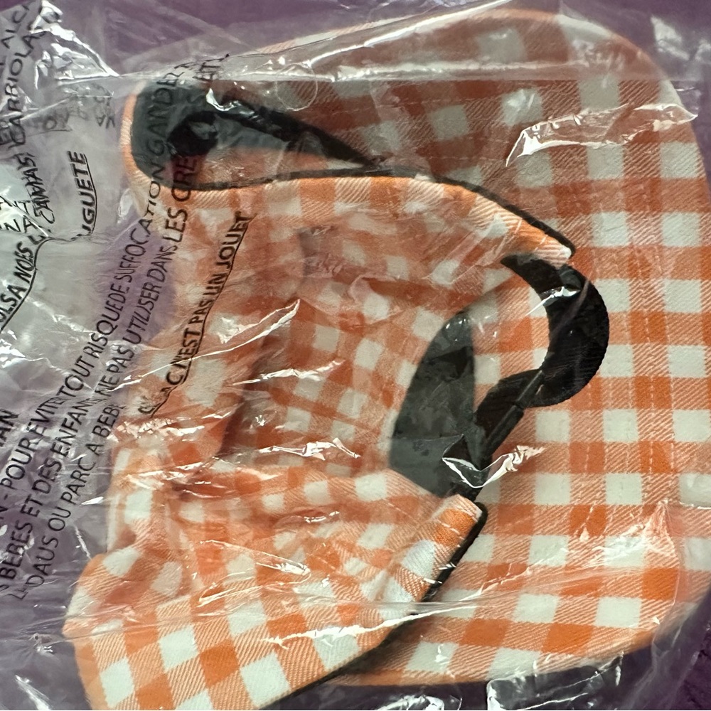 Supreme Gingham Twill Camp Cap - Orange 🦞 - Picture 3 of 4